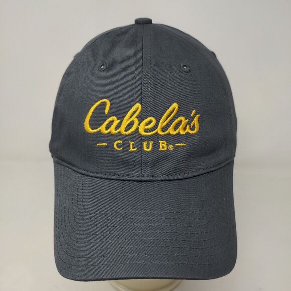 Cabela's Club Men's Slideback Hat Gray OSFM Embroidered Logo - Picture 2 of 7